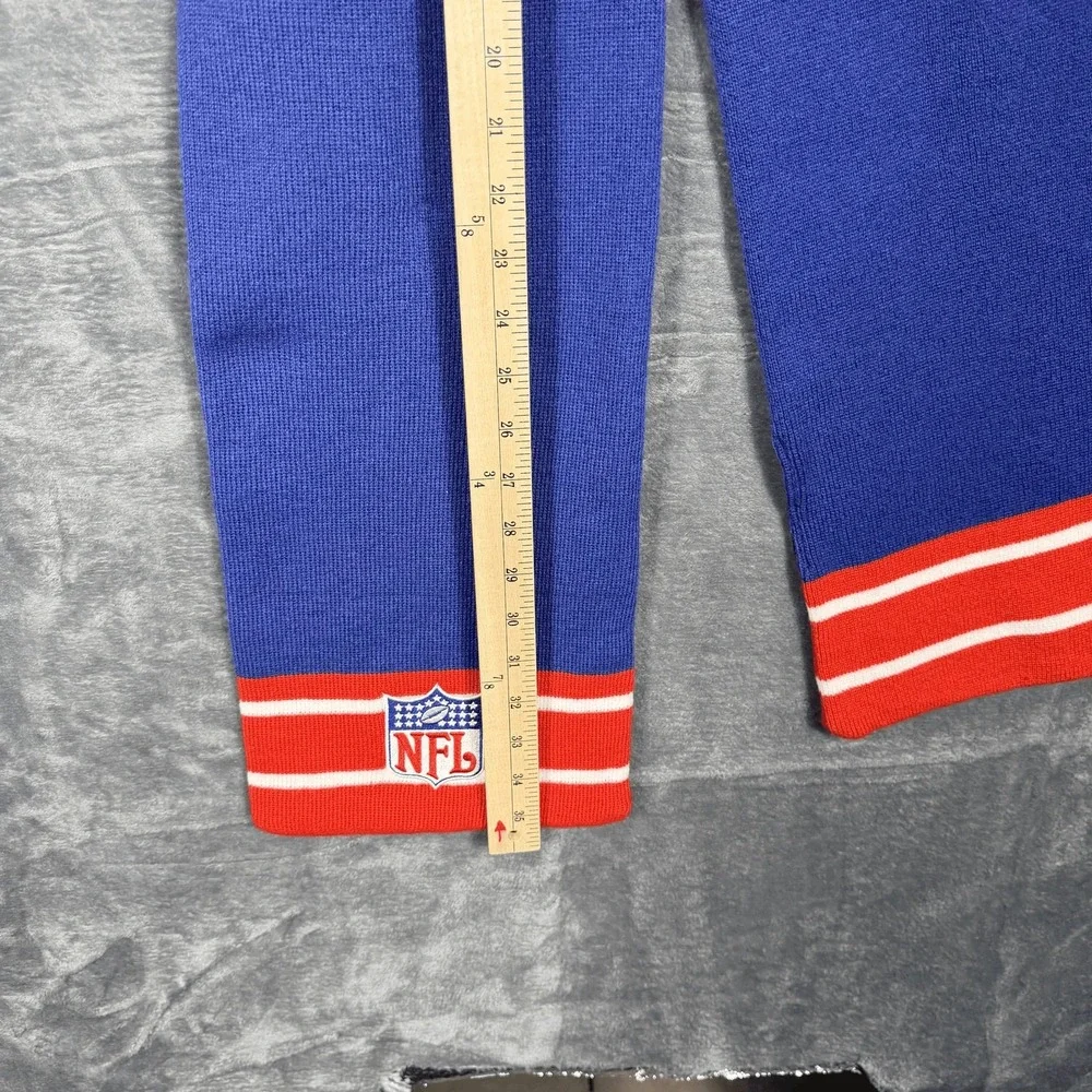 NFL Hooded Scarf Unisex OSFM Blue Red White Striped Winter Knit Football‎ Fan